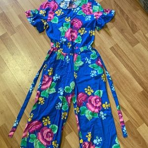 Girl’s Matilda Jane Floral Jumpsuit Outfit Size 12